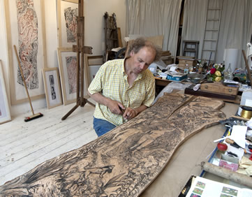 David Kennard at work in his studio