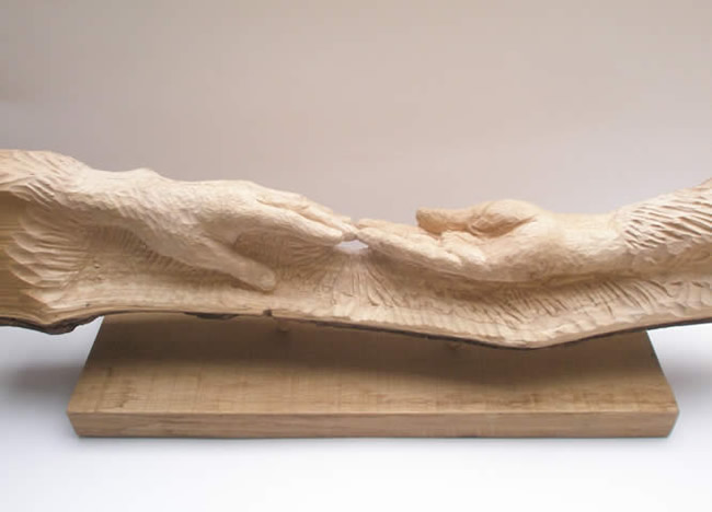 Hands - woodcarving by David Risk Kennard